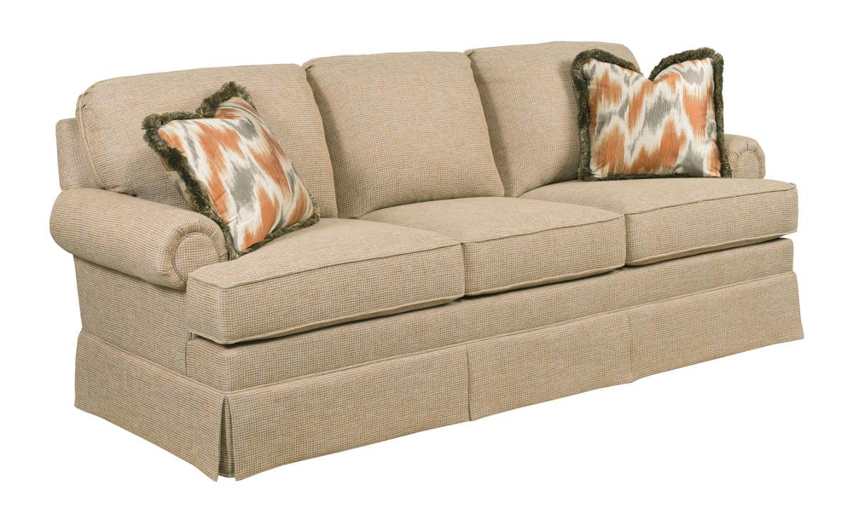 Kincaid Furniture Charlotte Stationary Skirted Sofa Belfort Furniture Sofa